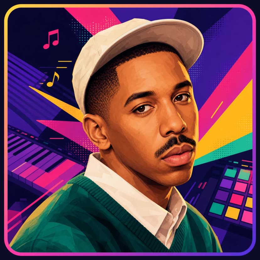 Illustrated portrait of Tyler, the Creator