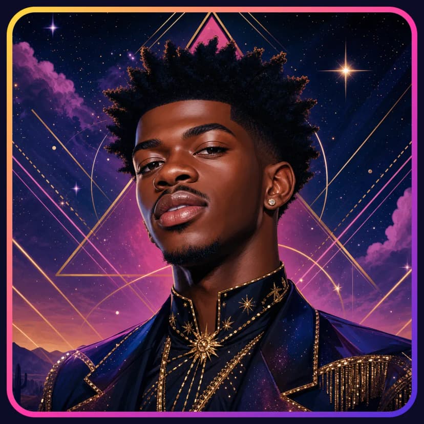Illustrated portrait of Lil Nas X