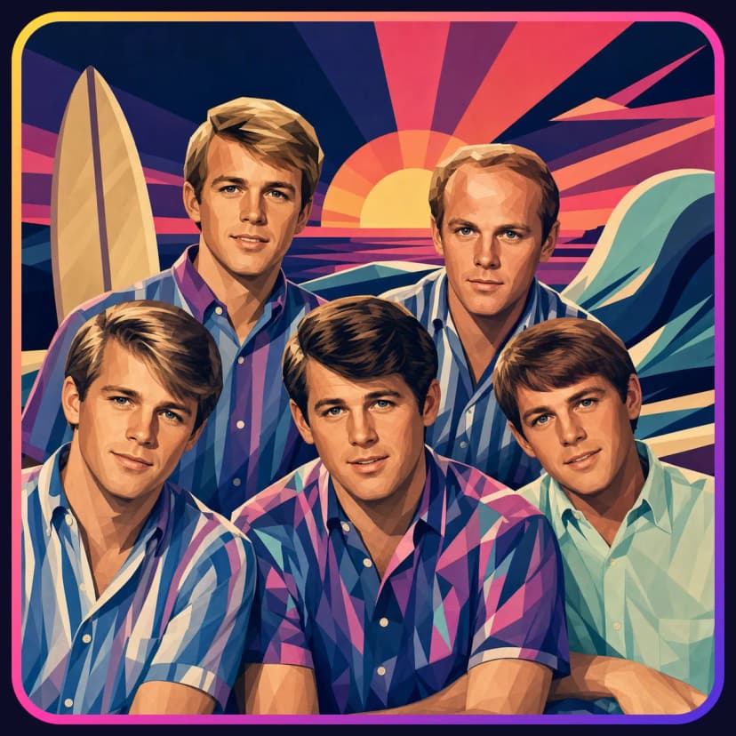 Illustration of The Beach Boys