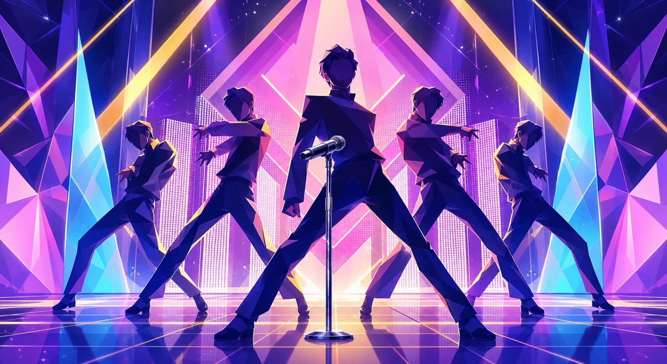 Illustration of k-pop music for SongTrivia
