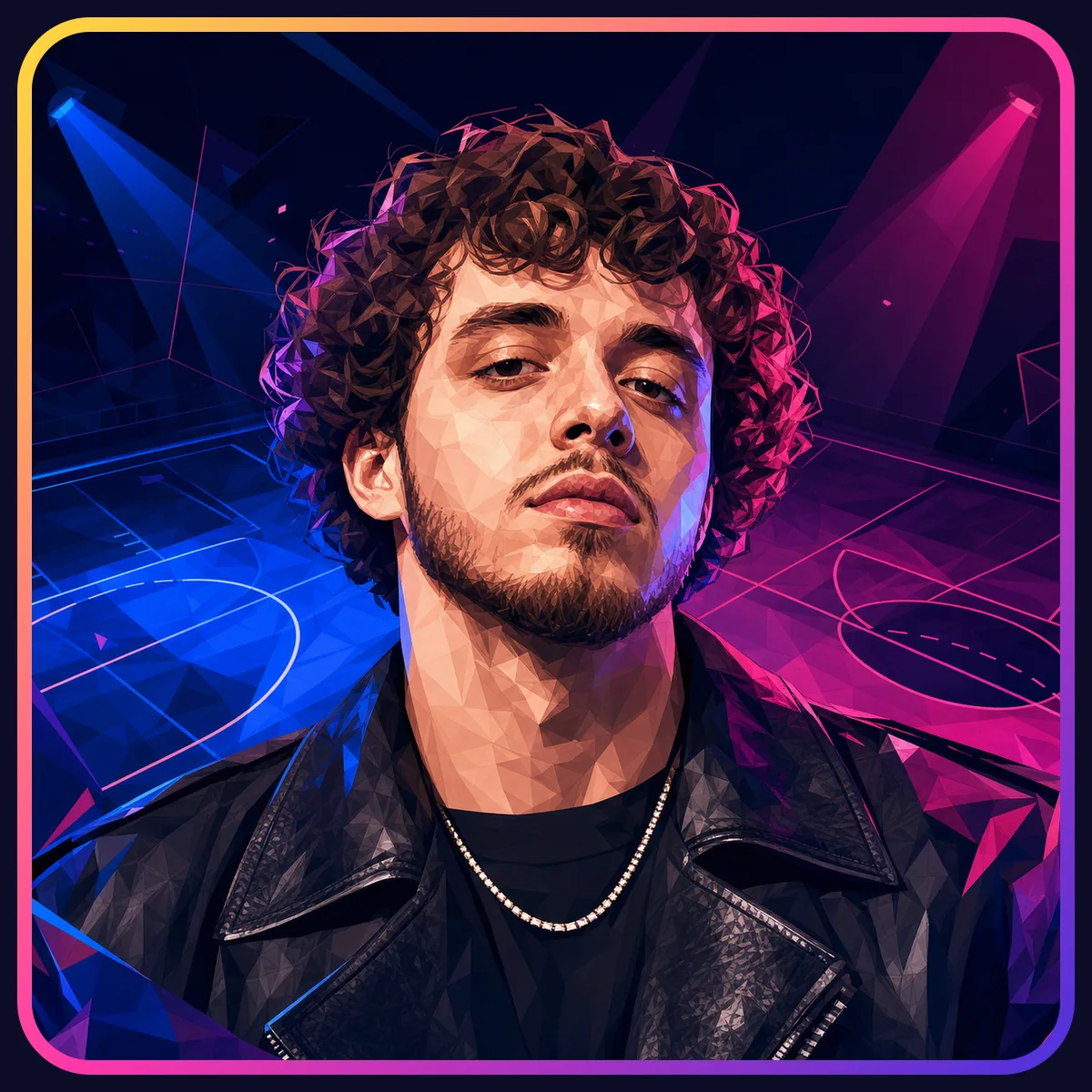 Illustrated portrait of Jack Harlow
