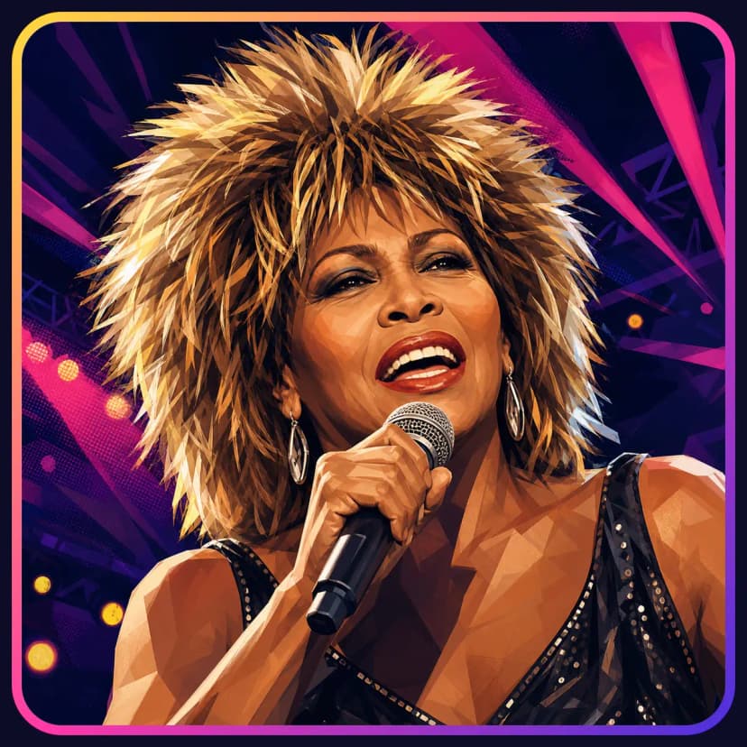 Illustrated portrait of Tina Turner