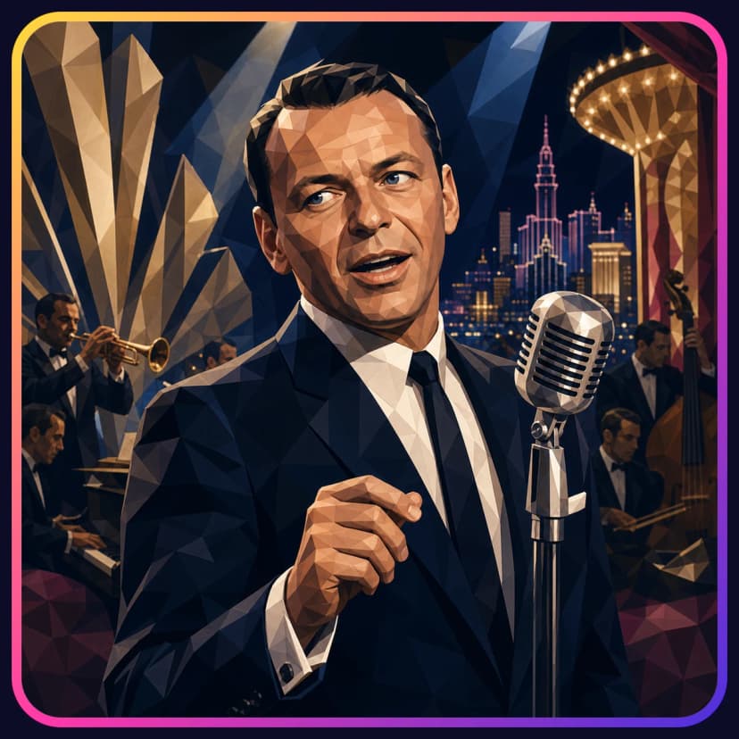 Illustrated portrait of Frank Sinatra
