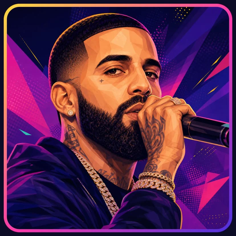 Illustrated portrait of Arcangel
