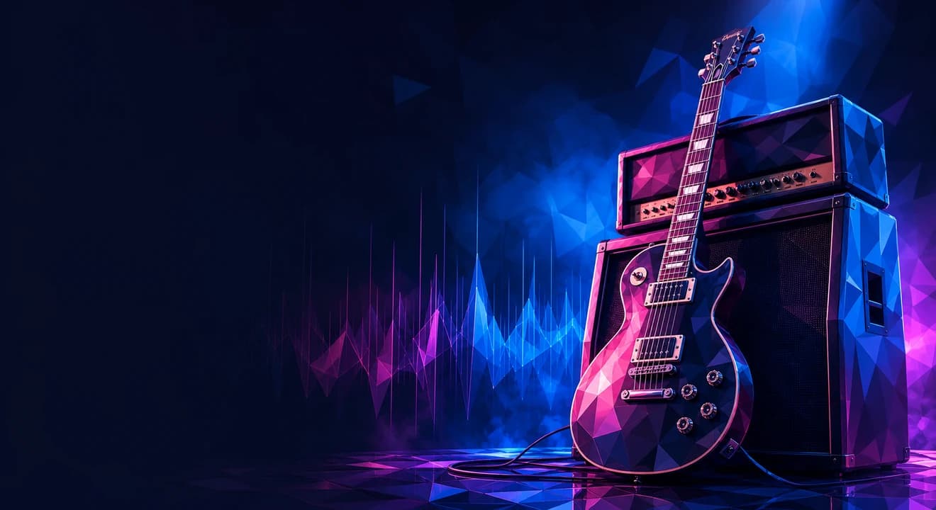 Illustration of rock music for SongTrivia