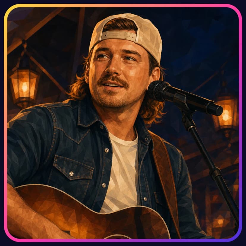 Illustrated portrait of Morgan Wallen