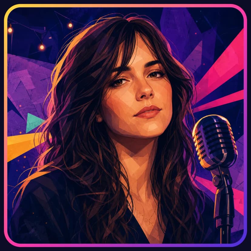 Illustrated portrait of Gracie Abrams
